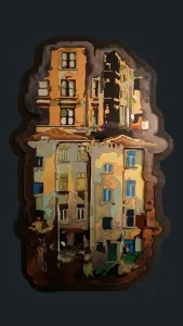 EMRE LÜLE tarafından 2015 yılında 44x29 cm ölçülerinde Pleksiglas+Ahşap tekniği ile yapılmıştır.