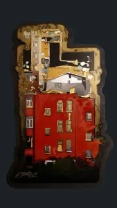 EMRE LÜLE tarafından 2015 yılında 44x29 cm ölçülerinde Pleksiglas+Ahşap tekniği ile yapılmıştır.