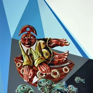 ERHAN LANPİR tarafından 2014 yılında 93x72 cm ölçülerinde Tuval üzeri akrilik boya tekniği ile yapılmıştır.