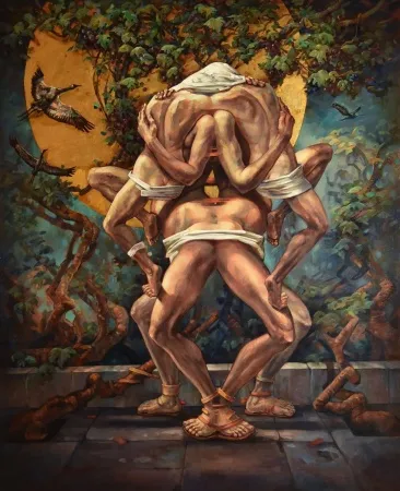 ADEM BAŞPINAR tarafından 2019 yılında 160x130 cm ölçülerinde Tuval üzeri yağlı boya tekniği ile yapılmıştır.