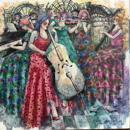 DERYA YILDIZ tarafından 2025 yılında 60x60 cm ölçülerinde Tuval üzeri yağlı boya tekniği ile yapılmıştır.