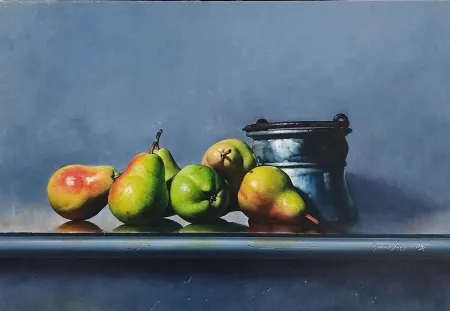HASAN SAYGIN tarafından 2008 yılında 38x55 cm ölçülerinde Tuval üzeri yağlı boya tekniği ile yapılmıştır.