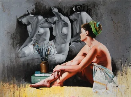 HASAN SAYGIN tarafından 2008 yılında 97x130 cm ölçülerinde Tuval üzeri yağlı boya tekniği ile yapılmıştır.