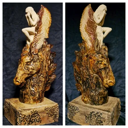 ORÇUN İLTER tarafından 2024 yılında 65x20x25 cm ölçülerinde Serbest elle şekillendirme stoneware 1200°C tekniği ile yapılmıştır.