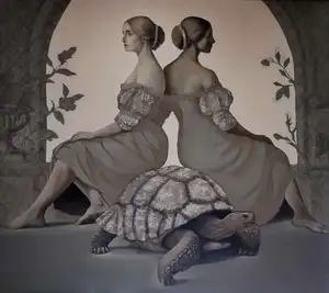 ESRA YILDIRIM  tarafından 2025 yılında 90x100 cm ölçülerinde Tuval üzeri yağlı boya tekniği ile yapılmıştır.