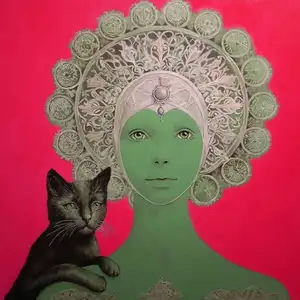 ESRA YILDIRIM  tarafından 2024 yılında 80x80 cm ölçülerinde Tuval üzeri yağlı boya tekniği ile yapılmıştır.