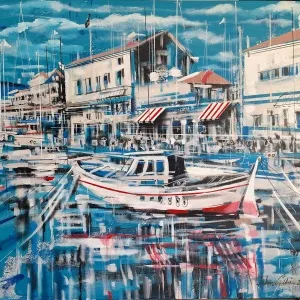 AYHAN ÇETİN tarafından 2025 yılında 100x120 cm ölçülerinde Tuval üzeri akrilik boya tekniği ile yapılmıştır.