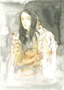 NESRİN SAĞLAM tarafından 2015 yılında 30x21 cm ölçülerinde Kağıt üzeri kurşun kalem + sulu boya tekniği ile yapılmıştır.