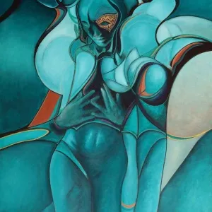 NECMETTİN ÖZLÜ tarafından 2018 yılında 100x80 cm ölçülerinde Tuval üzeri akrilik boya tekniği ile yapılmıştır.