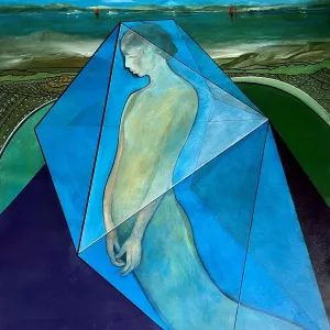 NECMETTİN ÖZLÜ tarafından 2021 yılında 150x120 cm ölçülerinde Tuval üzeri akrilik boya tekniği ile yapılmıştır.