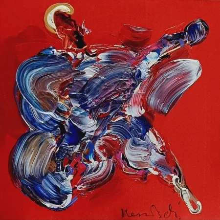 ALİ HERİSCHİ tarafından 2025 yılında 40x40 cm ölçülerinde Tuval üzeri akrilik boya tekniği ile yapılmıştır.