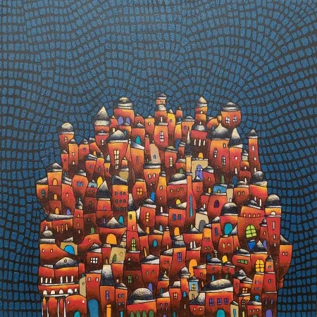 BİNNUR YÜCEBAŞ RUOCCO tarafından 2025 yılında 40x40 cm ölçülerinde Tuval üzeri yağlı boya tekniği ile yapılmıştır.