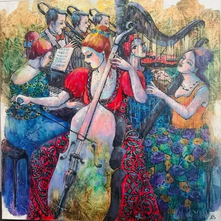 DERYA YILDIZ tarafından 2025 yılında 40x40 cm ölçülerinde Tuval üzeri yağlı boya tekniği ile yapılmıştır.