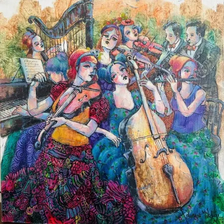 DERYA YILDIZ tarafından 2025 yılında 40x40 cm ölçülerinde Tuval üzeri yağlı boya tekniği ile yapılmıştır.