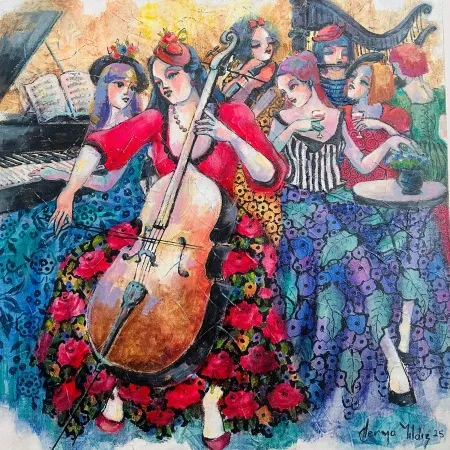 DERYA YILDIZ tarafından 2025 yılında 40x40 cm ölçülerinde Tuval üzeri yağlı boya tekniği ile yapılmıştır.