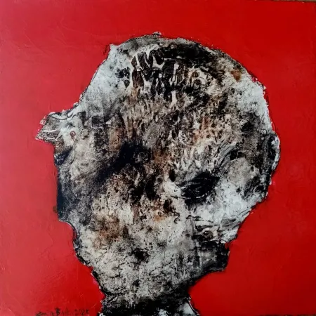 EMİNE BIYIKLI tarafından 2025 yılında 40x40 cm ölçülerinde Tuval üzeri karışık teknik tekniği ile yapılmıştır.