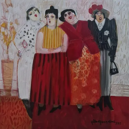 GÜLER GENÇ EROL tarafından 2025 yılında 40x40 cm ölçülerinde Tuval üzeri yağlı boya tekniği ile yapılmıştır.