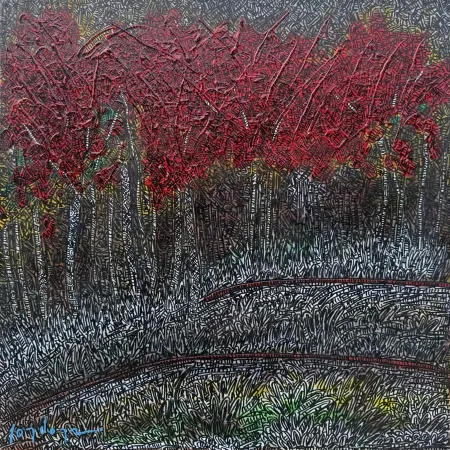 MURAT ÖZDOĞRU tarafından 2025 yılında 40x40 cm ölçülerinde Tuval üzeri akrilik boya tekniği ile yapılmıştır.