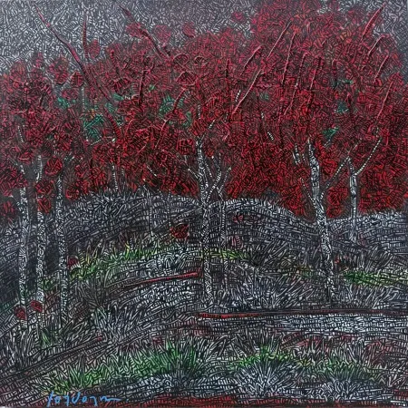 MURAT ÖZDOĞRU tarafından 2025 yılında 40x40 cm ölçülerinde Tuval üzeri akrilik boya tekniği ile yapılmıştır.