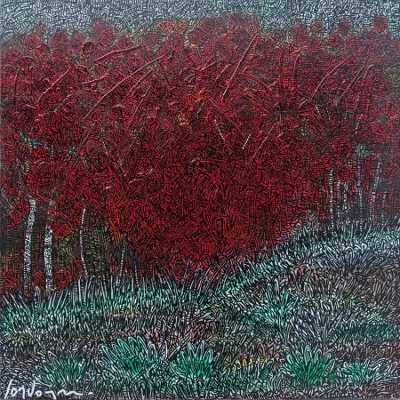 MURAT ÖZDOĞRU tarafından 2025 yılında 40x40 cm ölçülerinde Tuval üzeri akrilik boya tekniği ile yapılmıştır.