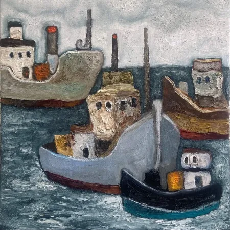 MURAT TOLGA tarafından 2025 yılında 40x40 cm ölçülerinde Tuval üzeri yağlı boya tekniği ile yapılmıştır.