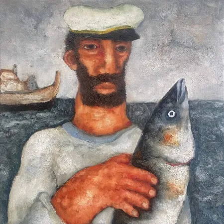 MURAT TOLGA tarafından 2025 yılında 40x40 cm ölçülerinde Tuval üzeri yağlı boya tekniği ile yapılmıştır.