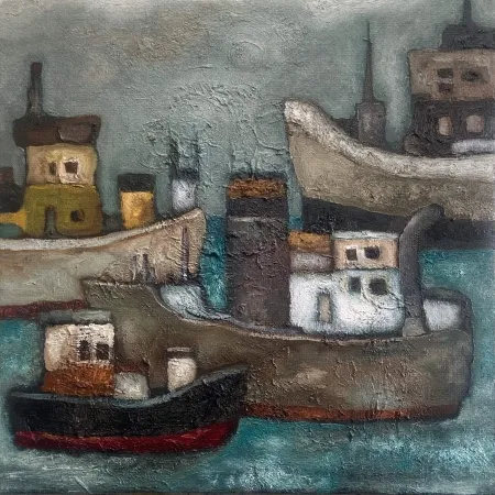 MURAT TOLGA tarafından 2025 yılında 40x40 cm ölçülerinde Tuval üzeri yağlı boya tekniği ile yapılmıştır.