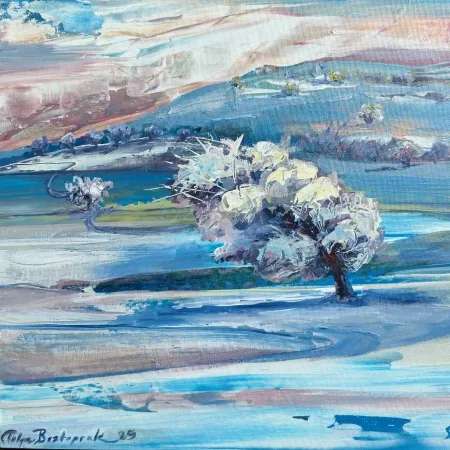 TOLGA BOZTOPRAK tarafından 2025 yılında 40x40 cm ölçülerinde Tuval üzeri akrilik boya tekniği ile yapılmıştır.