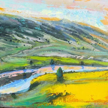 TOLGA BOZTOPRAK tarafından 2025 yılında 40x40 cm ölçülerinde Tuval üzeri akrilik boya tekniği ile yapılmıştır.