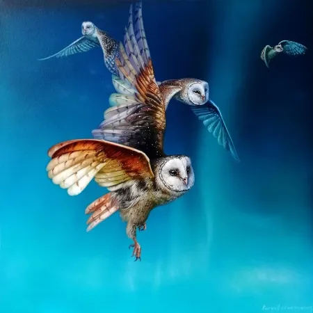 TURGUT AKARSU tarafından 2025 yılında 40x40 cm ölçülerinde Tuval üzeri yağlı boya ve akrilik boya tekniği ile yapılmıştır.