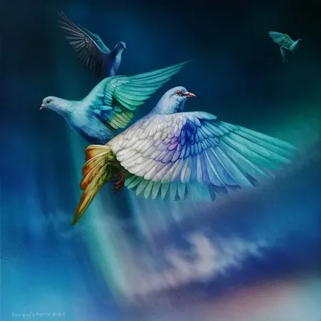 TURGUT AKARSU tarafından 2025 yılında 40x40 cm ölçülerinde Tuval üzeri yağlı boya ve akrilik boya tekniği ile yapılmıştır.