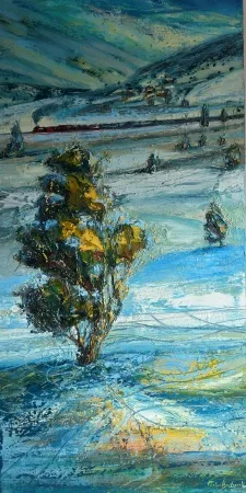 TOLGA BOZTOPRAK tarafından 2025 yılında 130x65 cm ölçülerinde Tuval üzeri akrilik boya tekniği ile yapılmıştır.