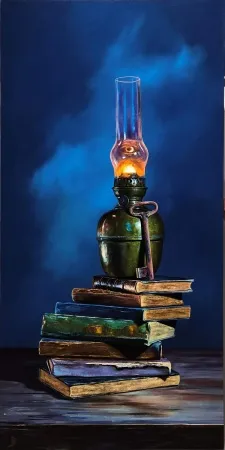 HÜSEYİN FEYZULLAH tarafından 2025 yılında 130x65 cm ölçülerinde Tuval üzeri yağlı boya tekniği ile yapılmıştır.