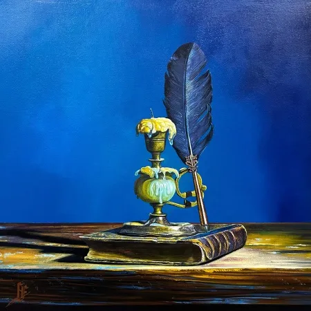 HÜSEYİN FEYZULLAH tarafından 2025 yılında 40x40 cm ölçülerinde Tuval üzeri yağlı boya tekniği ile yapılmıştır.