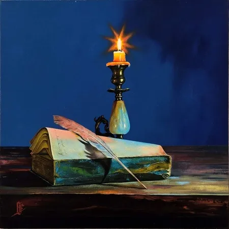 HÜSEYİN FEYZULLAH tarafından 2025 yılında 40x40 cm ölçülerinde Tuval üzeri yağlı boya tekniği ile yapılmıştır.