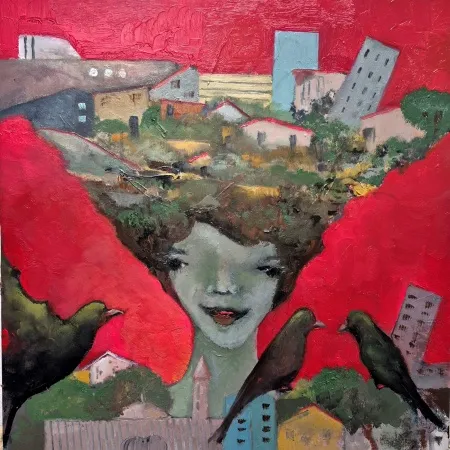 EROL PELİOĞLU tarafından 2025 yılında 40x40 cm ölçülerinde Tuval üzeri yağlı boya tekniği ile yapılmıştır.