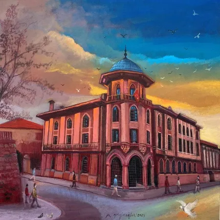 KADİR ŞİŞGİNOĞLU tarafından 2025 yılında 40x40 cm ölçülerinde Tuval üzeri akrilik boya tekniği ile yapılmıştır.