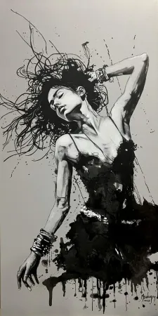 MEHMET SAKIZCI tarafından 2025 yılında 130x65 cm ölçülerinde Tuval üzeri akrilik boya tekniği ile yapılmıştır.