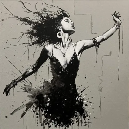 MEHMET SAKIZCI tarafından 2025 yılında 40x40 cm ölçülerinde Tuval üzeri akrilik boya tekniği ile yapılmıştır.