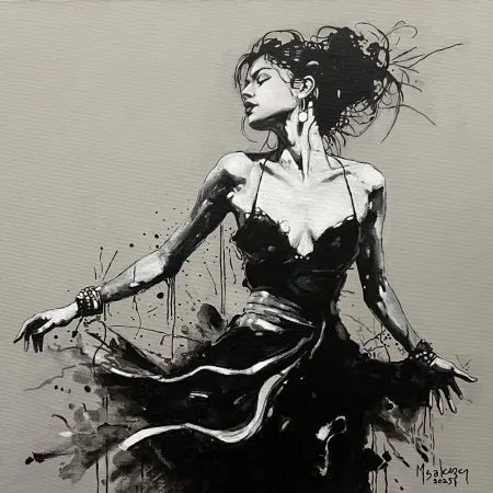 MEHMET SAKIZCI tarafından 2025 yılında 40x40 cm ölçülerinde Tuval üzeri akrilik boya tekniği ile yapılmıştır.