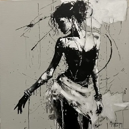 MEHMET SAKIZCI tarafından 2025 yılında 40x40 cm ölçülerinde Tuval üzeri akrilik boya tekniği ile yapılmıştır.