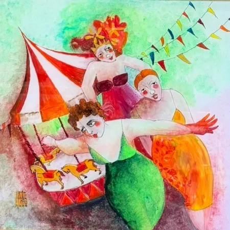 HATİCE ARAS tarafından 2025 yılında 40x40 cm ölçülerinde Saydam yüzey altı boyama tekniği ile yapılmıştır.