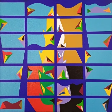 MEHMET ALİ DOĞAN tarafından 2025 yılında 40x40 cm ölçülerinde Tuval üzeri akrilik boya tekniği ile yapılmıştır.