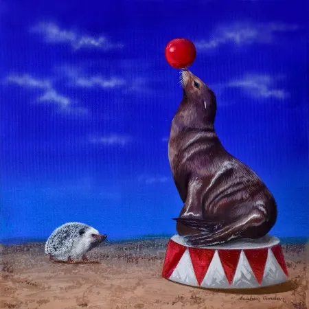 EMİRHAN CANDAN tarafından 2025 yılında 40x40 cm ölçülerinde Tuval üzeri akrilik boya tekniği ile yapılmıştır.