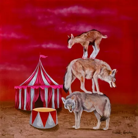 EMİRHAN CANDAN tarafından 2025 yılında 40x40 cm ölçülerinde Tuval üzeri akrilik boya tekniği ile yapılmıştır.