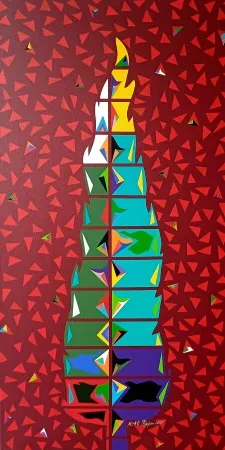 MEHMET ALİ DOĞAN tarafından 2025 yılında 130x65 cm ölçülerinde Tuval üzeri akrilik boya tekniği ile yapılmıştır.