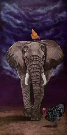 EMİRHAN CANDAN tarafından 2025 yılında 130x65 cm ölçülerinde Tuval üzeri akrilik boya tekniği ile yapılmıştır.