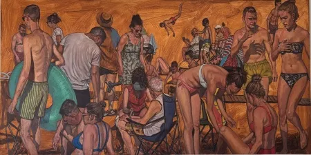 TANJU YAĞAN tarafından 2025 yılında 65x130 cm ölçülerinde Tuval üzeri yağlı boya tekniği ile yapılmıştır.