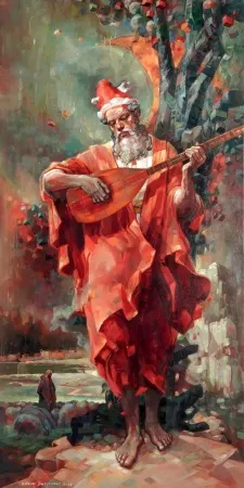 ADEM BAŞPINAR tarafından 2025 yılında 130x65 cm ölçülerinde Tuval üzeri akrilik boya tekniği ile yapılmıştır.