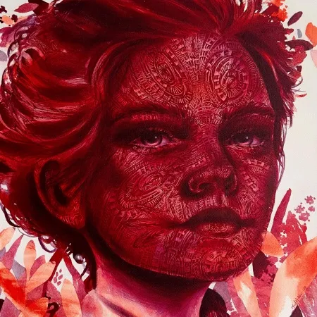 MEVLÜT AKAR tarafından 2025 yılında 40x40 cm ölçülerinde Tuval üzeri akrilik boya tekniği ile yapılmıştır.